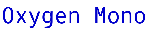 Oxygen Mono шрифт